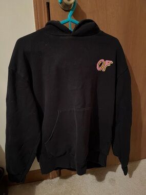 Black Graphic Hoodie Sweatshirt - OF Logo